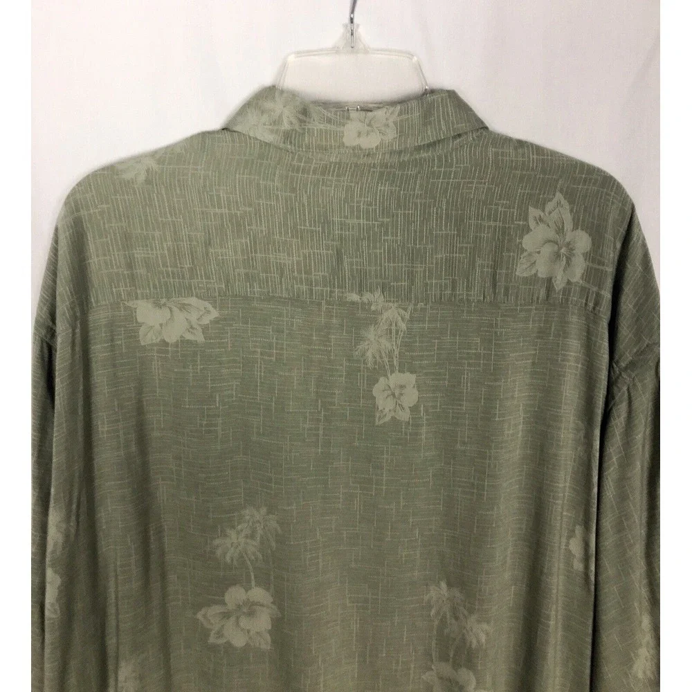 Corsini capri St‎ Tropez Ibiza button up size XL Green Hawaiian shirt